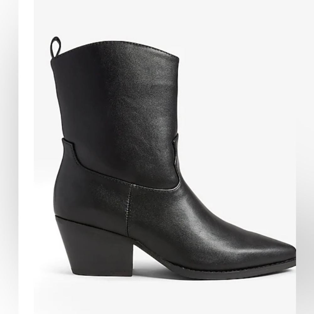 Booties Express Faux Leather Casual Western Boots